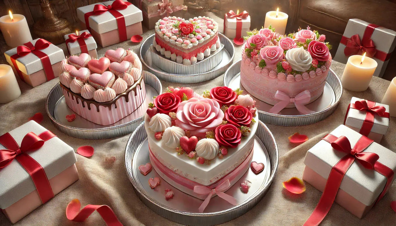 Bake-with-Love-Valentine-s-Day-Cakes-in-Disposable-Pans Wholesale Foil Pans