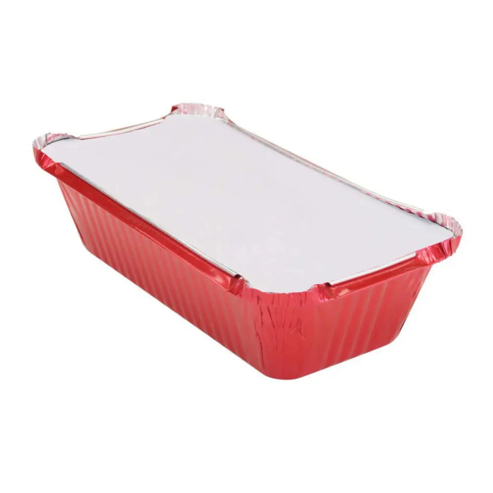 1½ lb. Closable Colored Foil Loaf Pan with Board Lid - Case of 1000 - #1650L KitchenDance