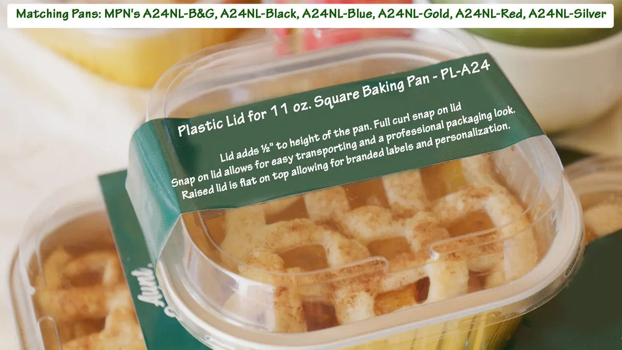 Plastic lid for 11 oz. Square Foil Cup - Case of 1000 - #PL-A24 KitchenDance