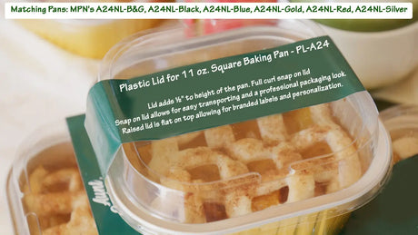 Plastic lid for 11 oz. Square Foil Cup - Case of 1000 - #PL-A24 KitchenDance