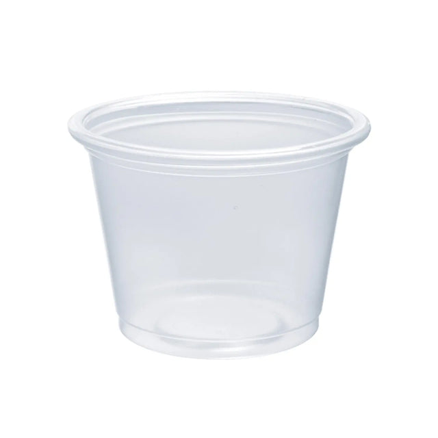 Dart 1 oz. Contact Clear PP Plastic Portion Container - Case of 2500 - #100PC Dart Container