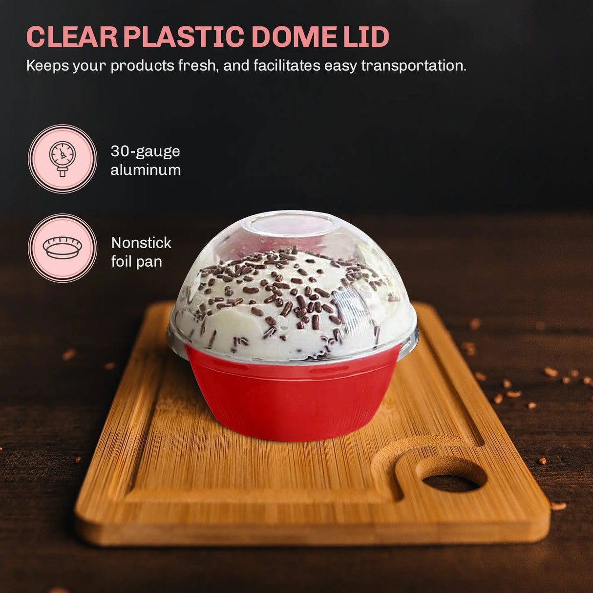 4 oz. Disposable Colored Aluminum Ramekins with Lids Case of 2000- #A50P KitchenDance