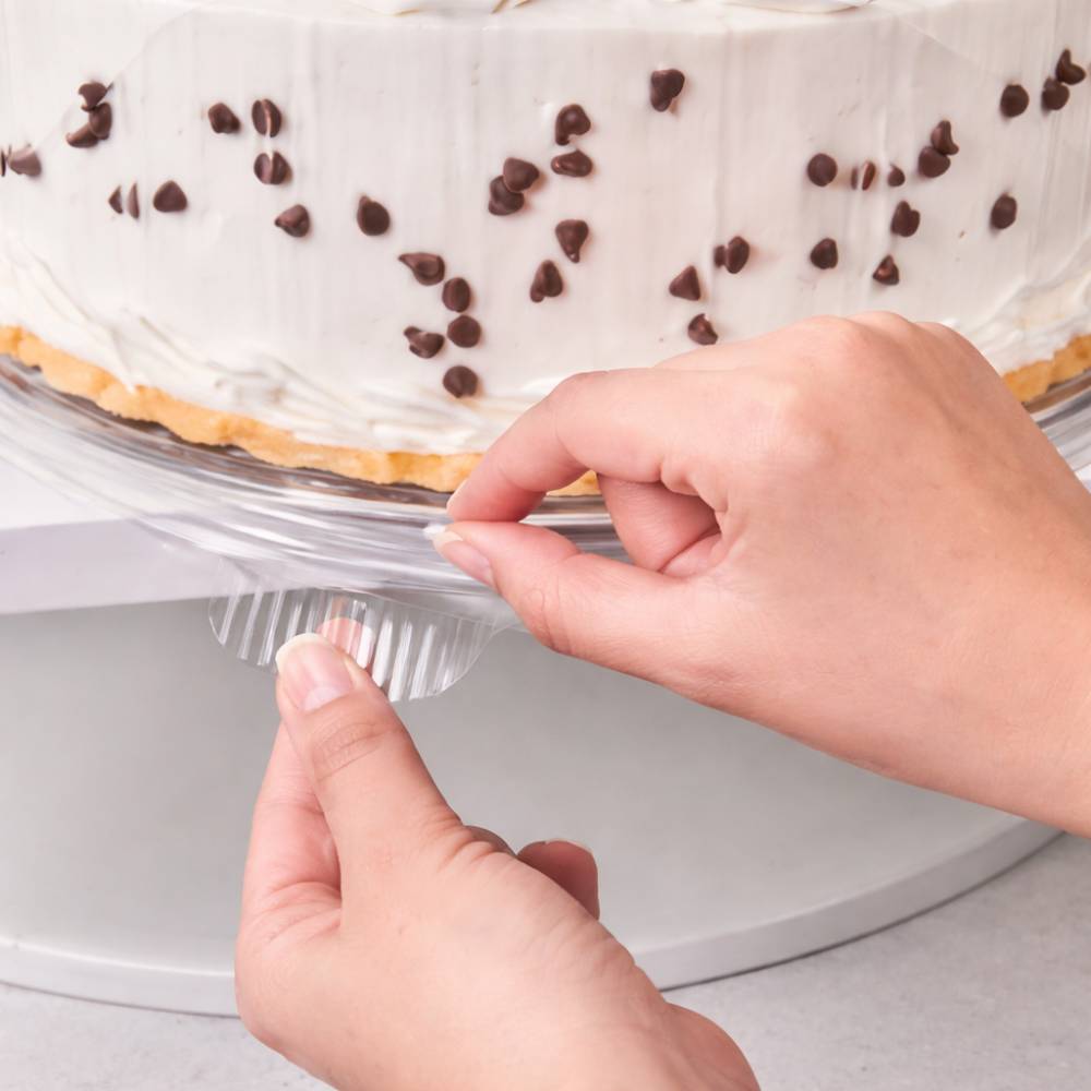 10" Plastic 2-Piece Double Layer Cake Container - Case of 50 - #1010CL