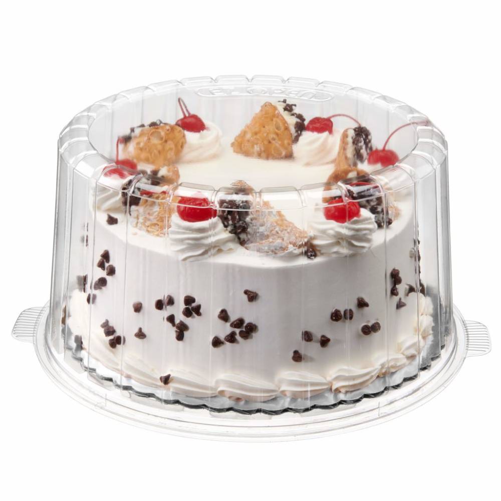 10" Plastic 2-Piece Double Layer Cake Container - Case of 50 - #1010CL