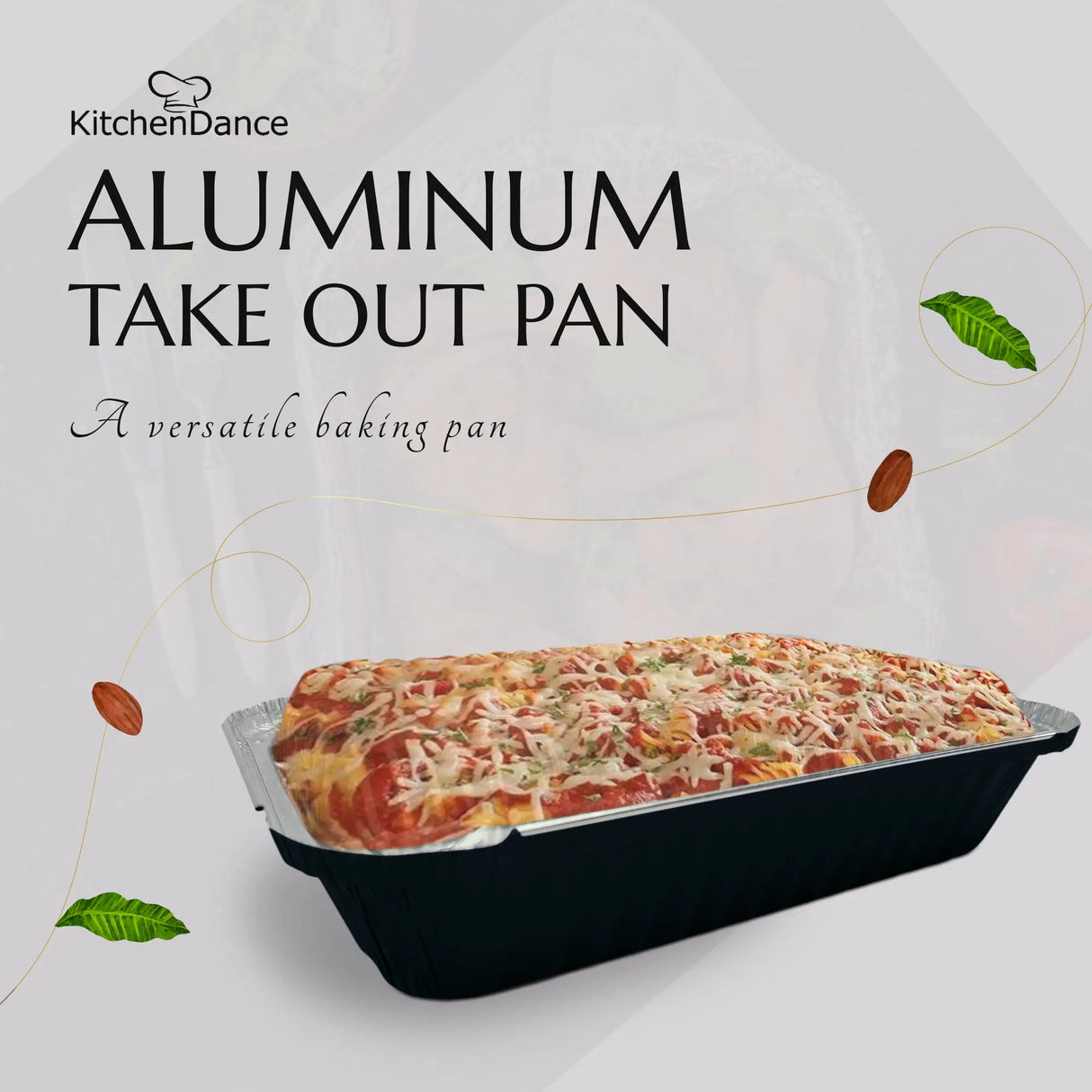 1½ lb. Shallow Oblong Foil Pan w/ Plastic Lid - Case of 1000  #6417P KitchenDance