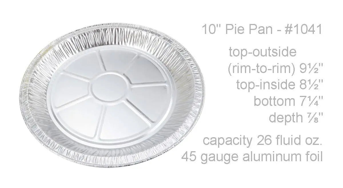 10" Medium Depth Disposable Aluminum Pie Pan- Case of 225 #1041 Chief