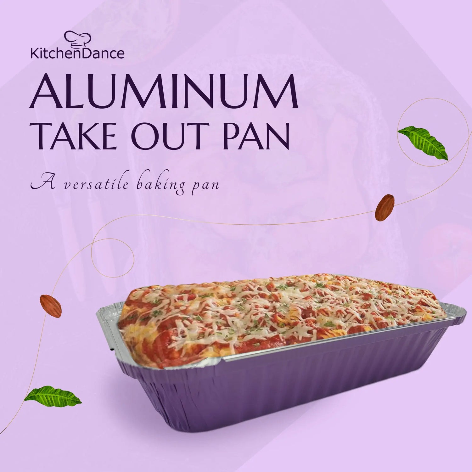 1½ lb. Shallow Oblong Foil Pan w/ Plastic Lid - Case of 1000  #6417P KitchenDance