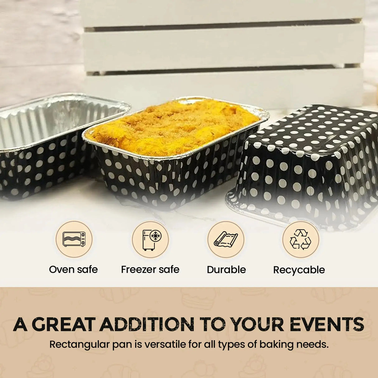 Colored Aluminum Foil 6 Ounce Mini Loaf Pan - Case of 2000  #4004NL KitchenDance