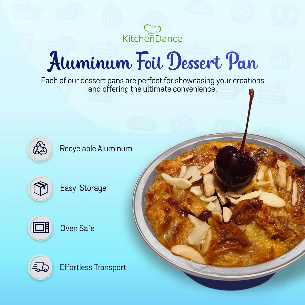 8 oz. Smoothwall Colored Disposable Foil Pan- Case of 1000 - #A42NL KitchenDance