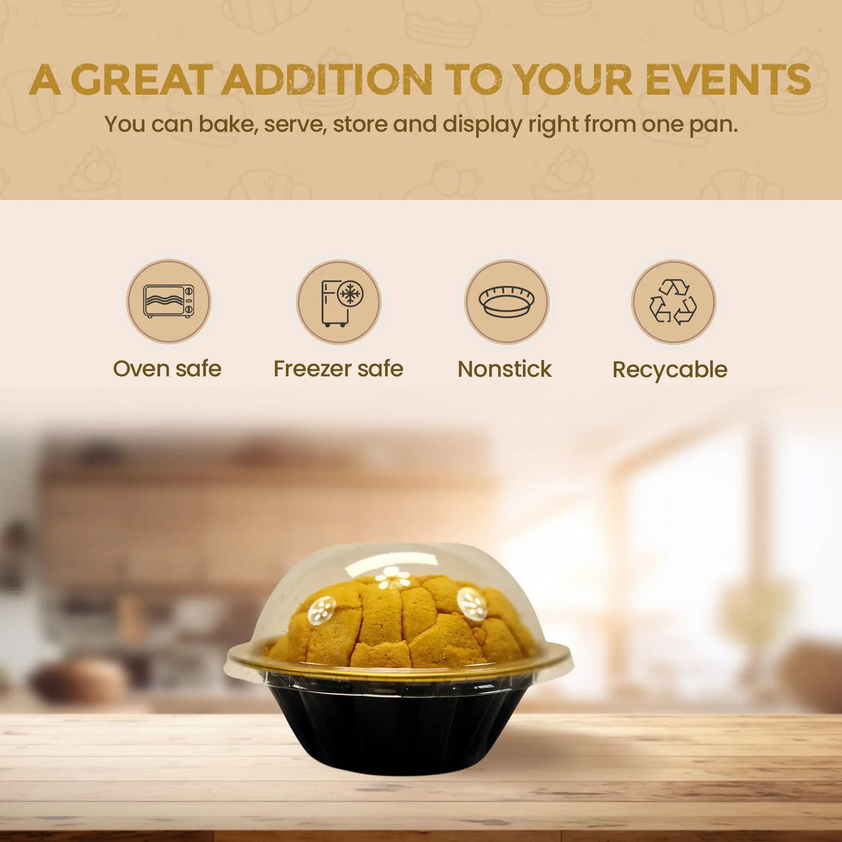 18 oz. Jumbo Disposable Aluminum Pot Pie Pan with Lid- Case of 600 -  #A57P KitchenDance