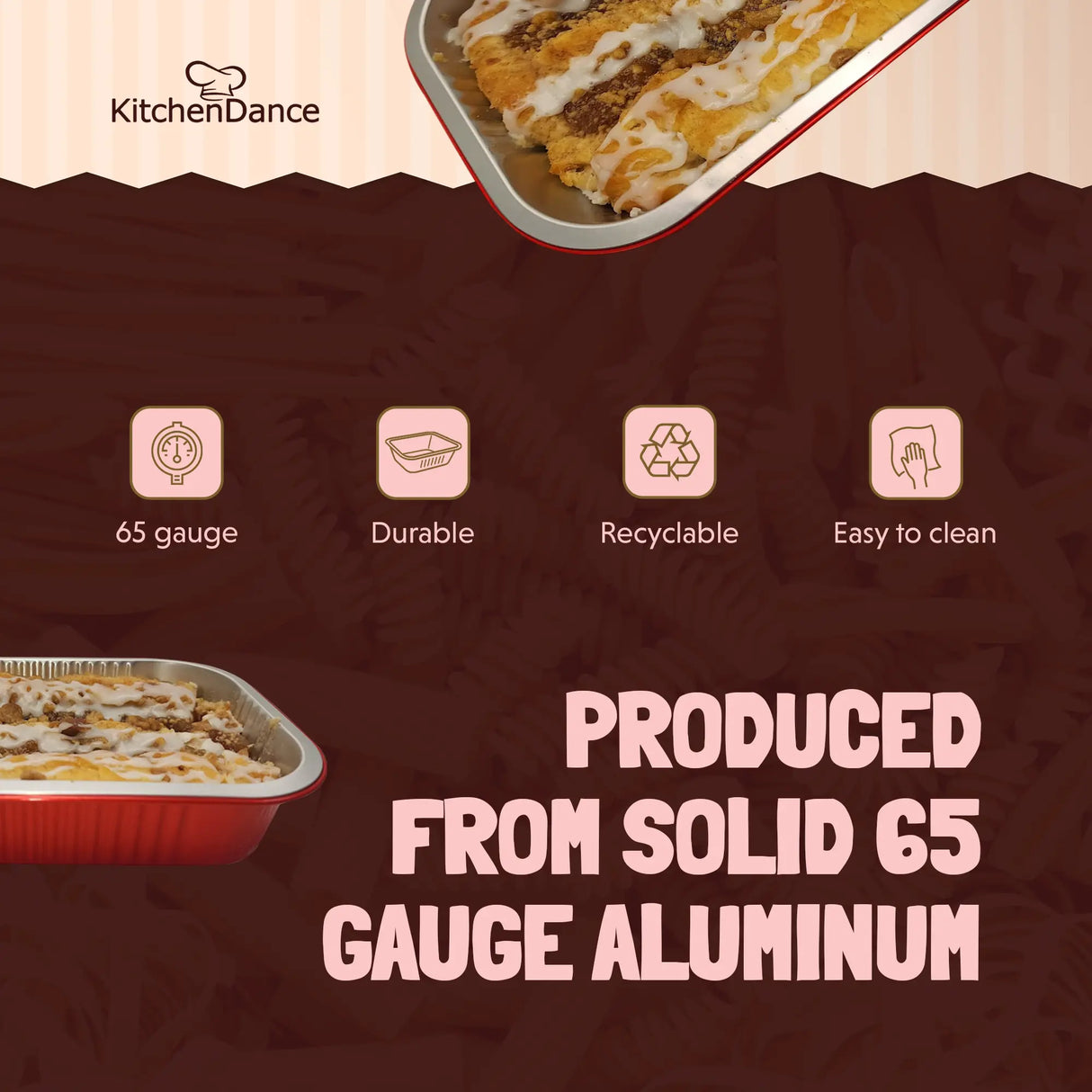 8" x 5" Colored Heavy Aluminum Entrée Pan - Case of 500 - #A67NL KitchenDance