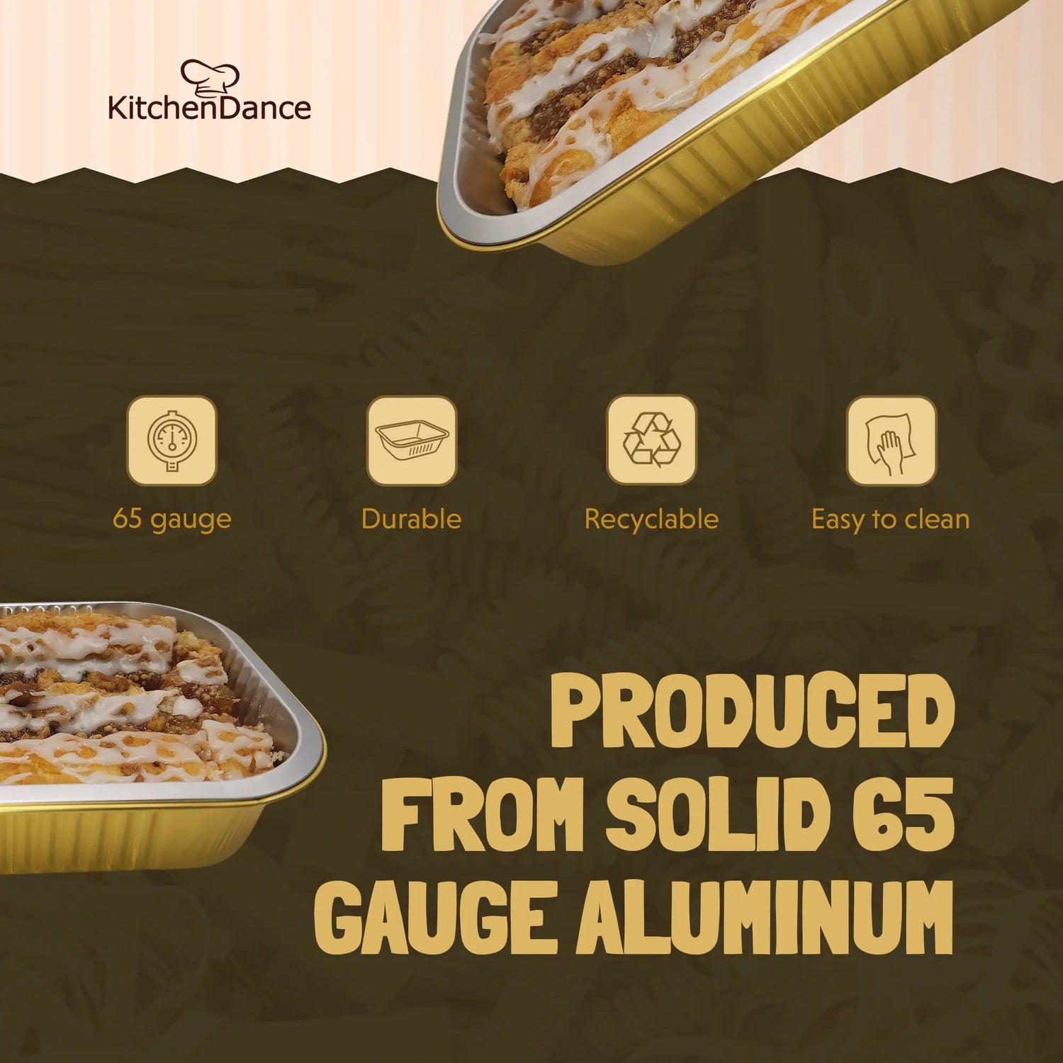 8" x 5" Colored Heavy Aluminum Entrée Pan - Case of 500 - #A67NL KitchenDance