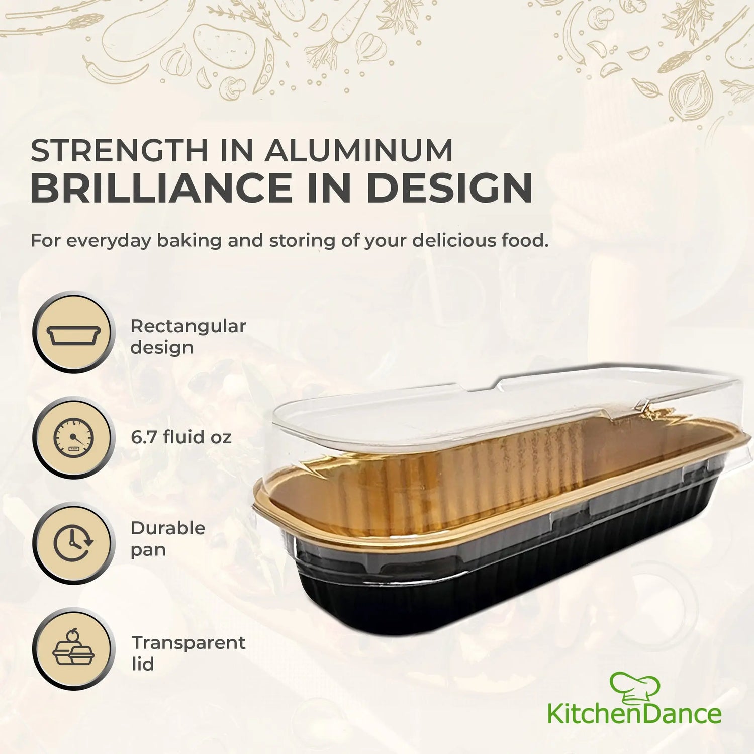 Rectangular Colored Dessert Tin with Stackable Lid - Case of 1000 - #A43P KitchenDance