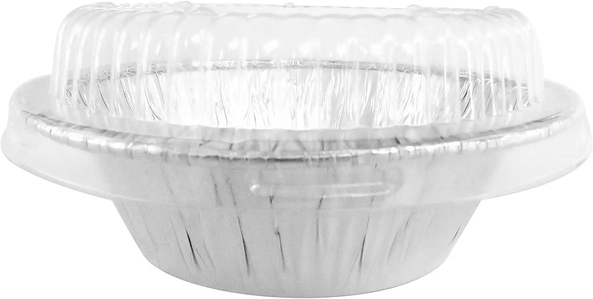 4" Disposable Foil Tart or Pie Pan w/ Dome Lid - Case of 2000  #1152P KitchenDance