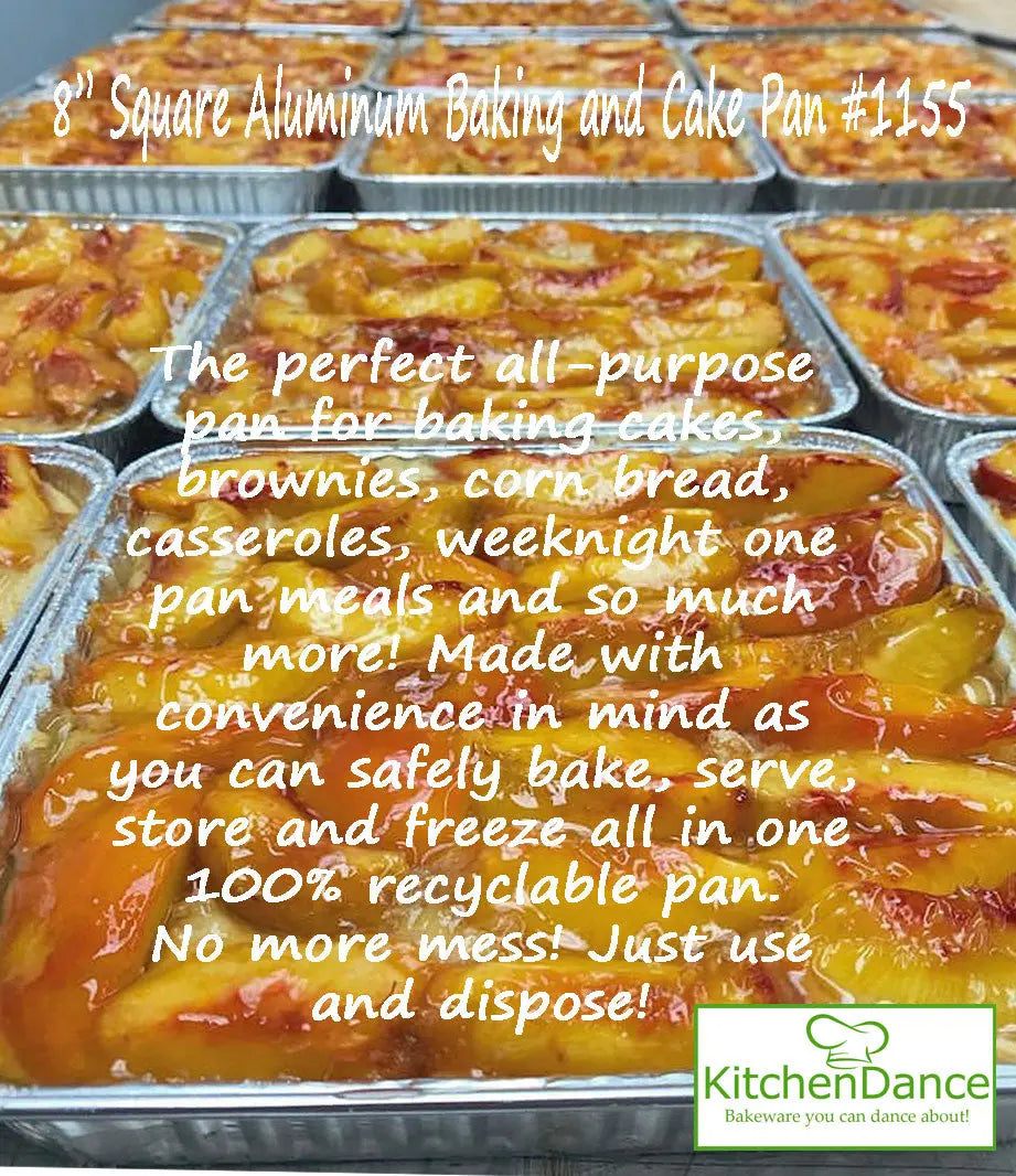 8" Square Disposable Baking Pan with Plastic Lid - Case of 500 - #1155P D & W Fine pack