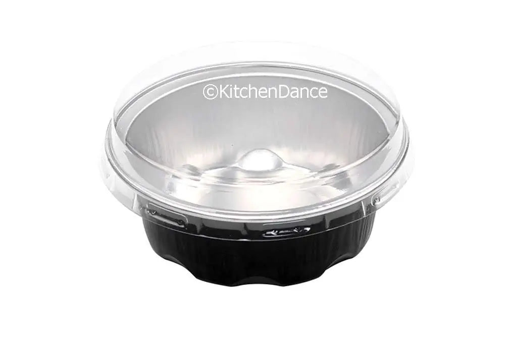 2 oz. Disposable Aluminum Colored Foil Cups with Lids Case of 2000- #A3P KitchenDance