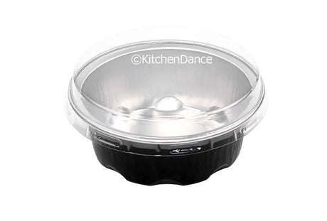 2 oz. Disposable Aluminum Colored Foil Cups with Lids Case of 2000- #A3P KitchenDance