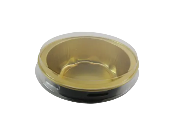 2 oz. Disposable Aluminum Colored Foil Cups with Lids Case of 2000- #A3P KitchenDance