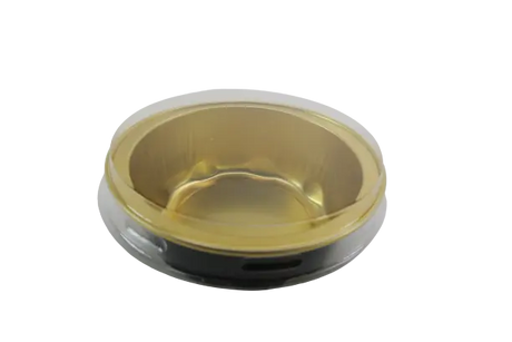 2 oz. Disposable Aluminum Colored Foil Cups with Lids Case of 2000- #A3P KitchenDance