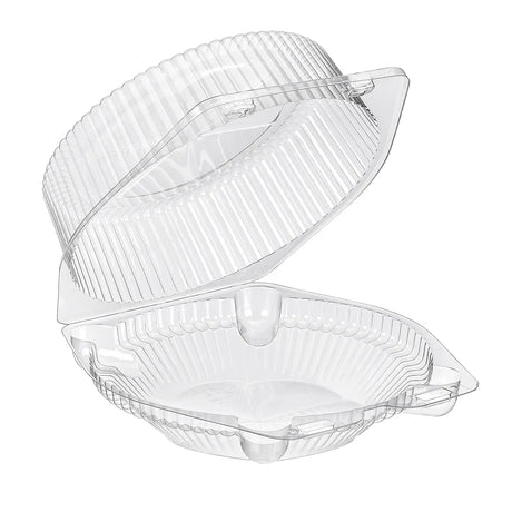 6" Plastic High Dome Clamshell Pie Container - Case of 300  #CPC116 Inline Plastics