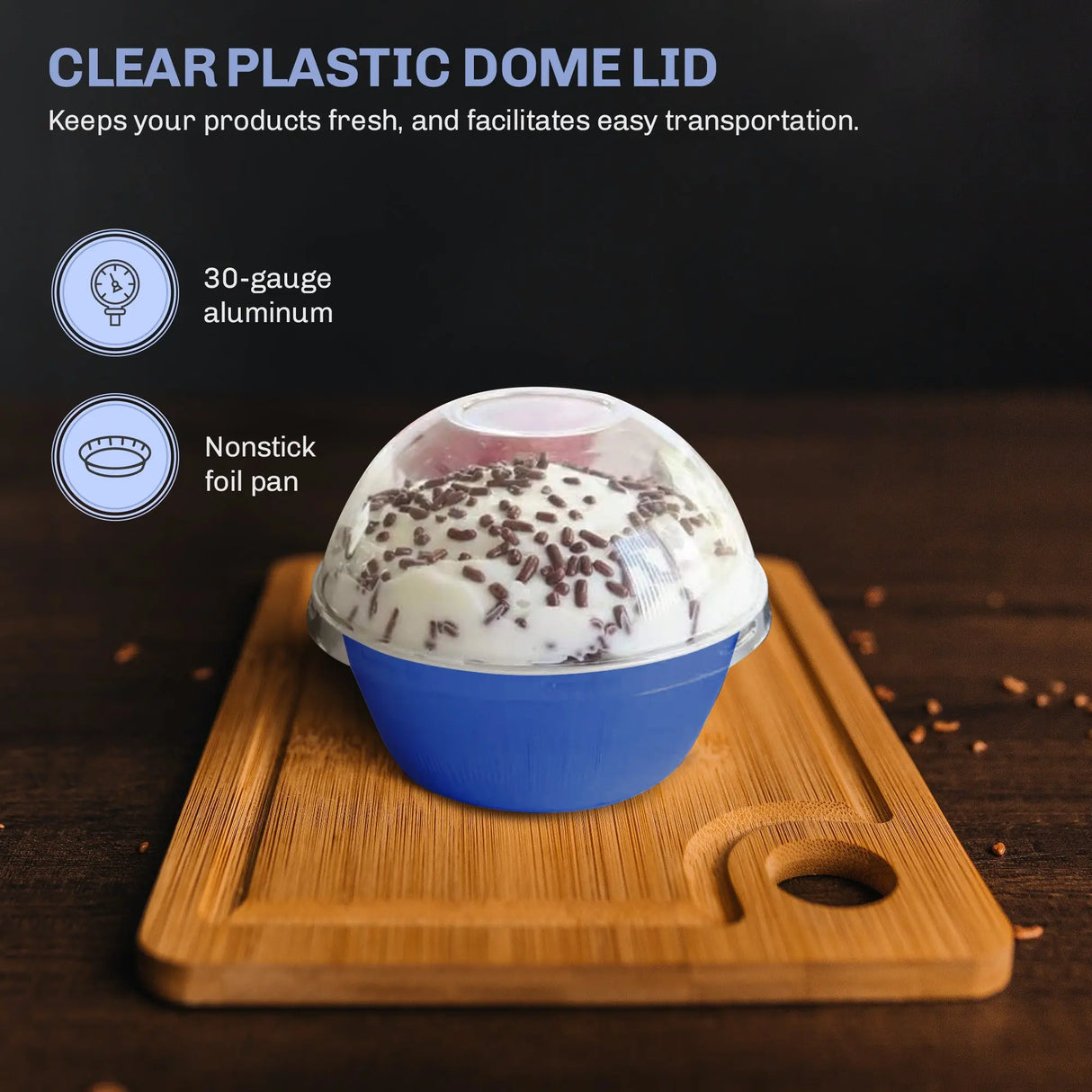 4 oz. Disposable Colored Aluminum Ramekins with Lids Case of 2000- #A50P KitchenDance