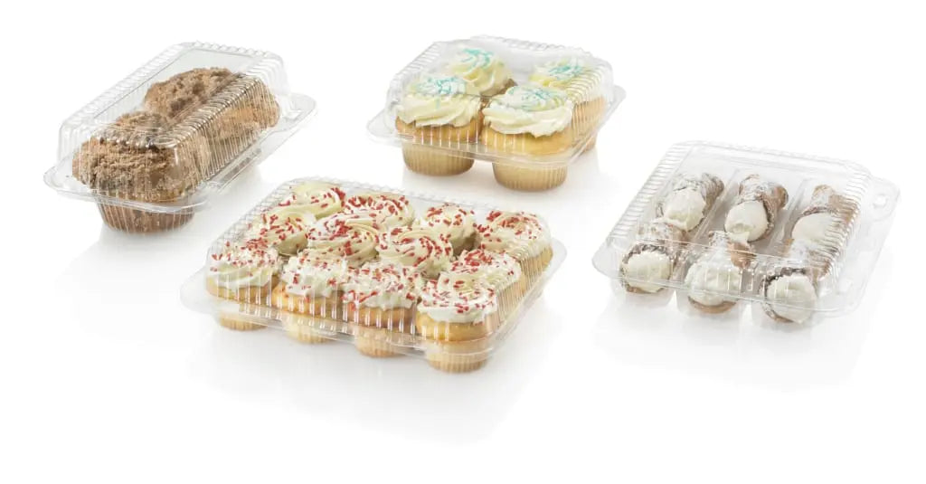 12 Compartment Plastic Mini Cupcake/Muffin Container - Case of 250 - #SLP34 Inline Plastics
