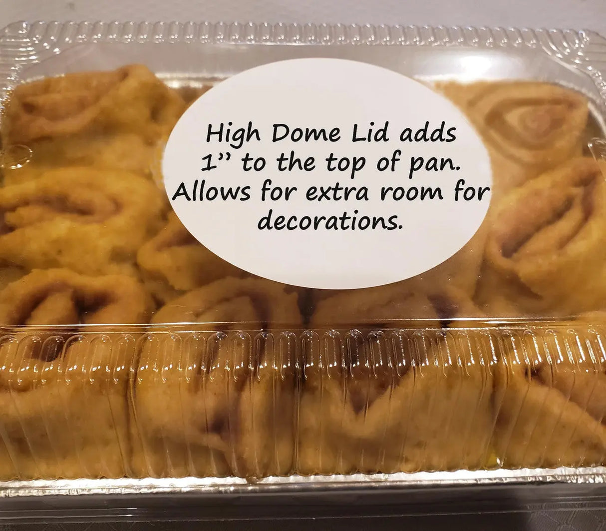 Quarter Sheet Cake Pan with Plastic Dome Lid - Case of 100 - #1200P Handi-Foil