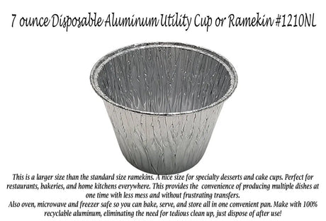 7 oz. Disposable Aluminum Baking Cup - Case of 2000  #1210NL Aikou