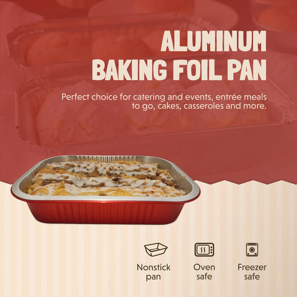 11" x  7" Colored Heavy Aluminum Entrée Pan with Snap on Dome Lid - Case of 200  #A71P KitchenDance