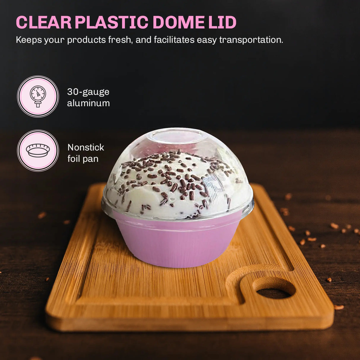 4 oz. Disposable Colored Aluminum Ramekins with Lids Case of 2000- #A50P KitchenDance