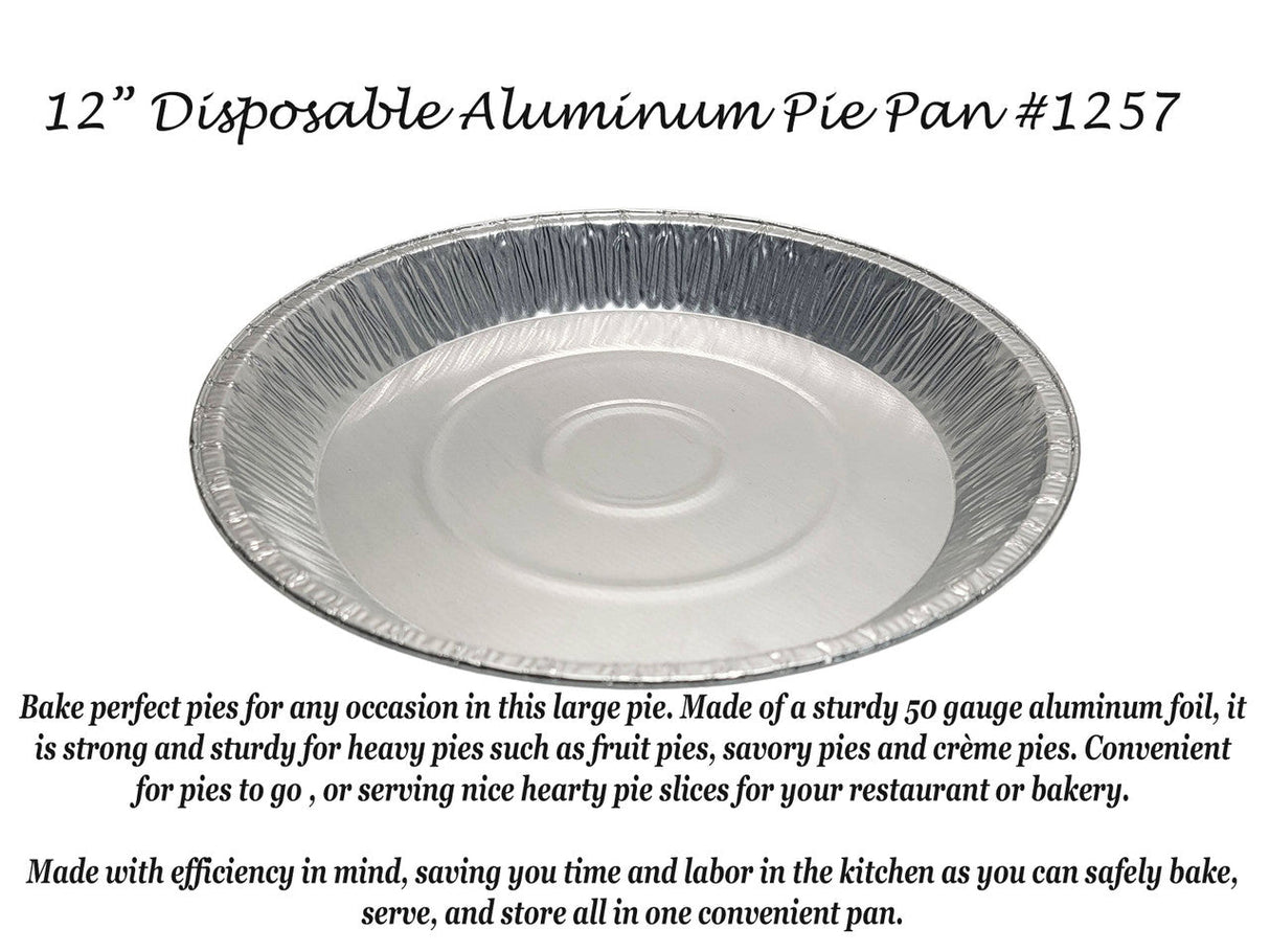 12" Disposable Aluminum Foil Pie Pan - Case of 500 - #1257 D & W Fine pack