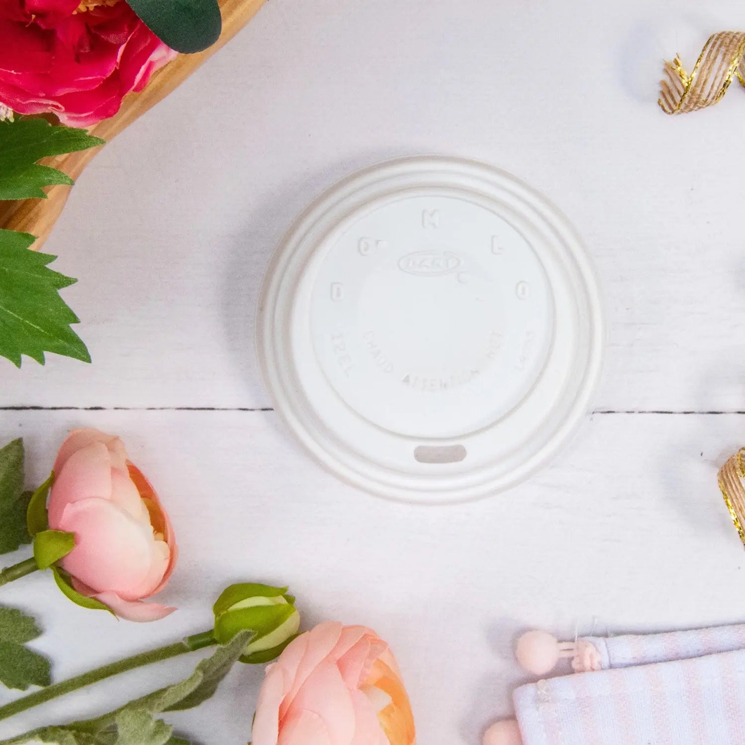 Dart 6-12 oz. White HIPS Plastic Cappuccino Lid - Case of 1000 - #12EL Dart Container