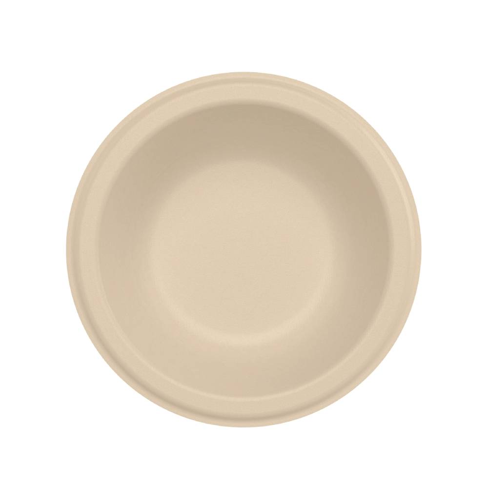 12 oz. Round PFAS-Free Fiber Bowl, Natural - Case of 1000 - #12FBRB