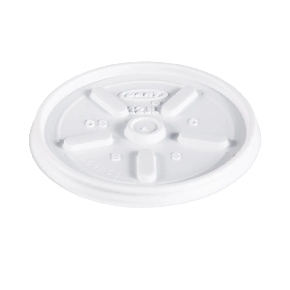 Dart 6-12 oz. White HIPS Plastic Vented Lid - Case of 1000 - #12JL Dart Container