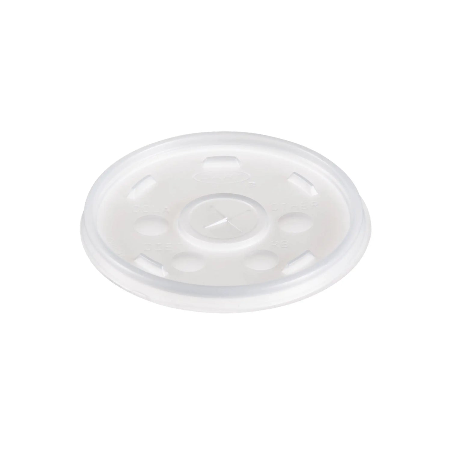 Dart 6-12 oz. Translucent HIPS Plastic Straw-Slotted Lid - Case of 1000 - #12SL Dart Container