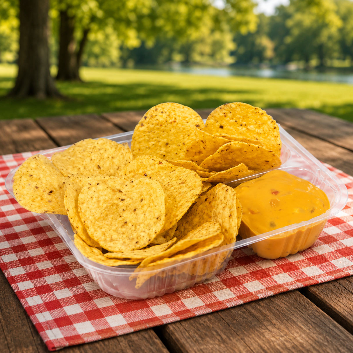 6"x8" 2-Compartment Clear Large Nacho Tray - Case of 500 - #1343402