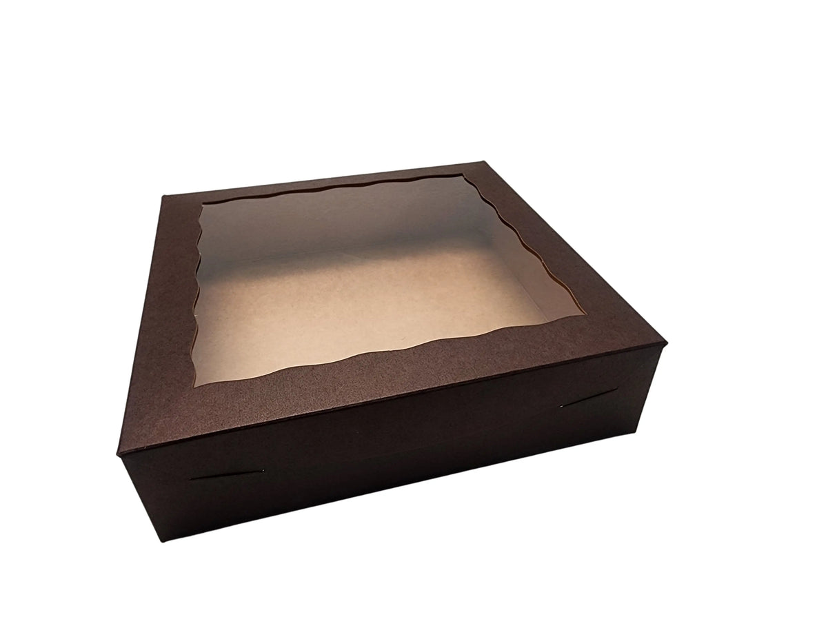 14 x 10 x 4 Colored Lock Tab Window Bakery Boxes - Case of 100 - #14104W BRP Box shop