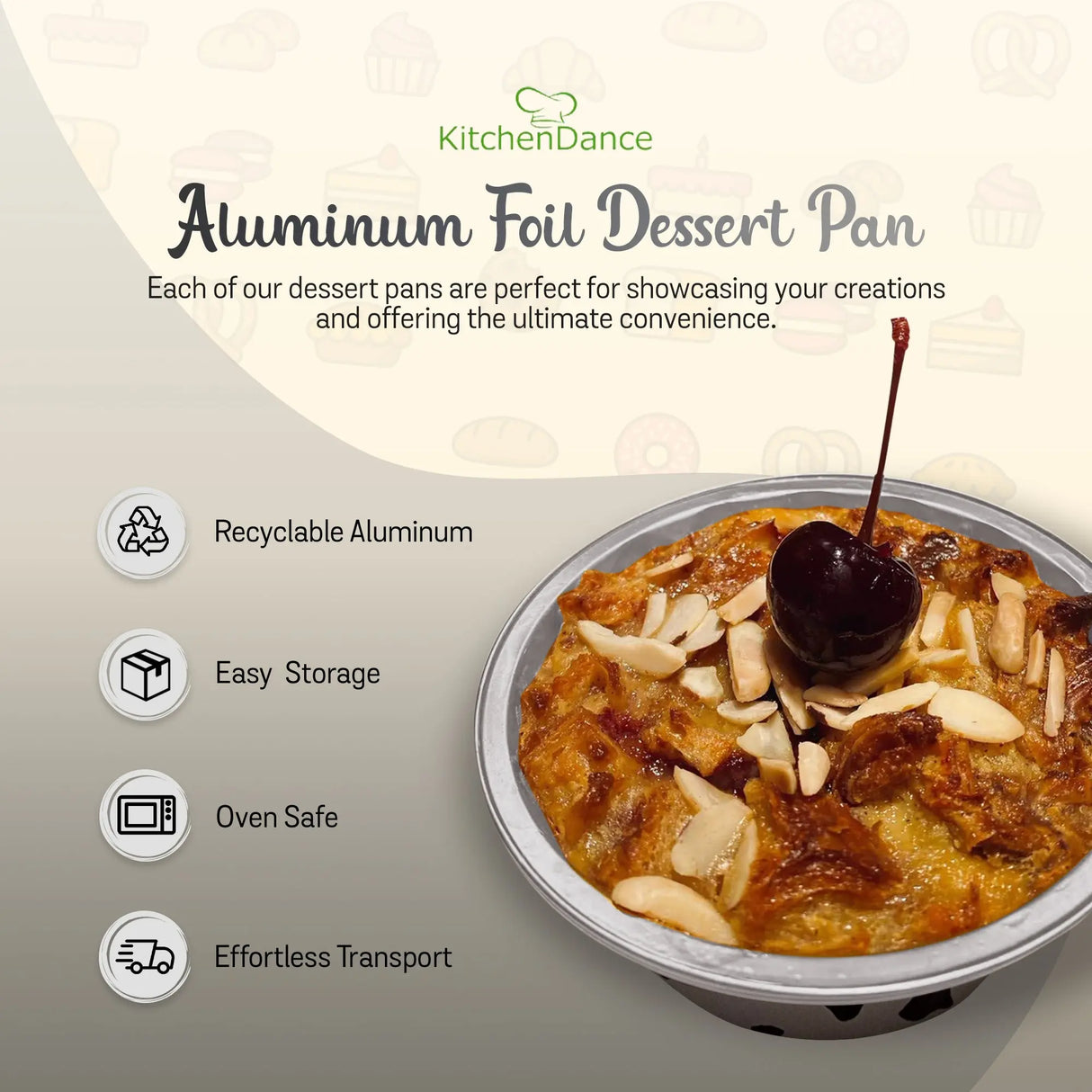 8 oz. Smoothwall Colored Disposable Foil Pan- Case of 1000 - #A42NL KitchenDance