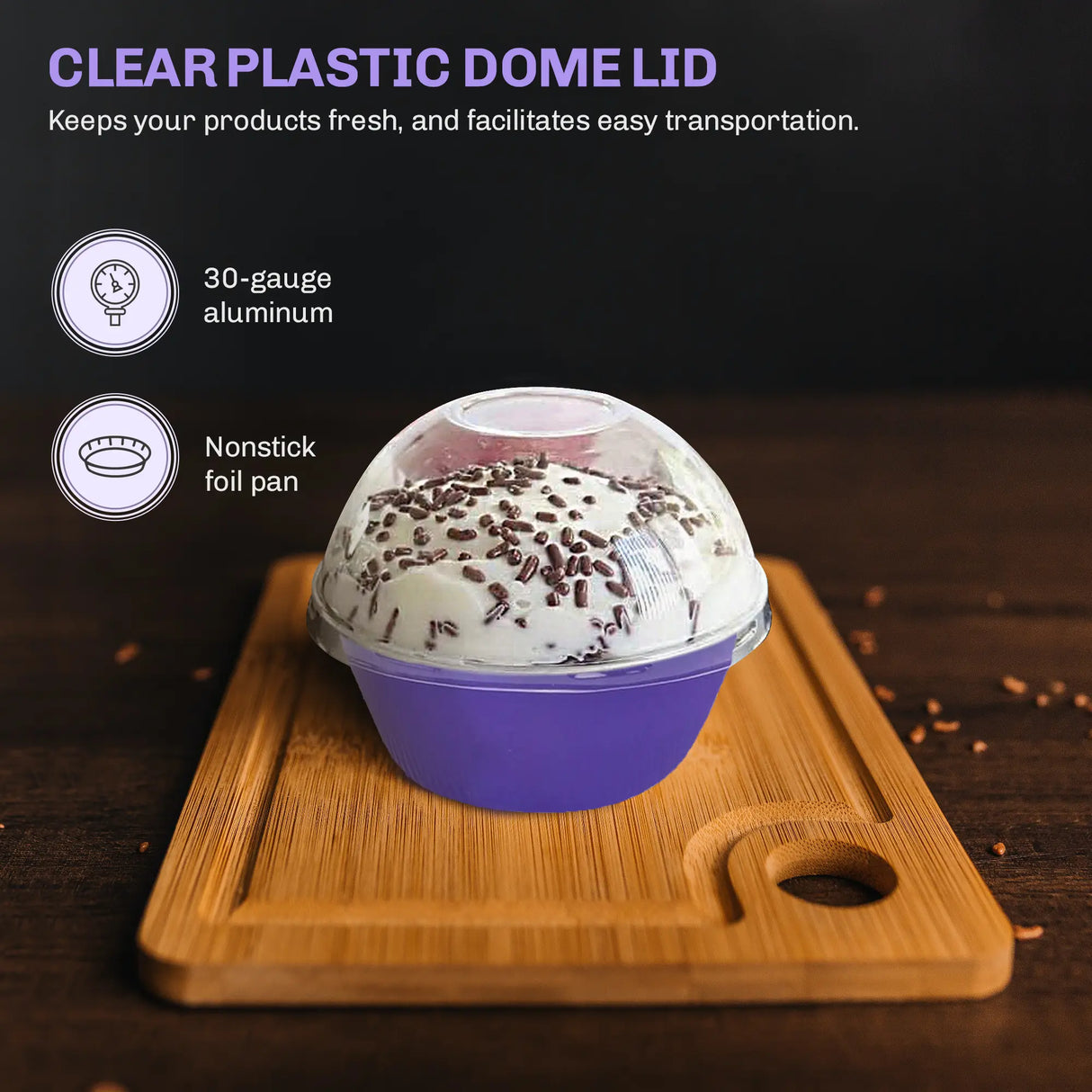 4 oz. Disposable Colored Aluminum Ramekins with Lids Case of 2000- #A50P KitchenDance