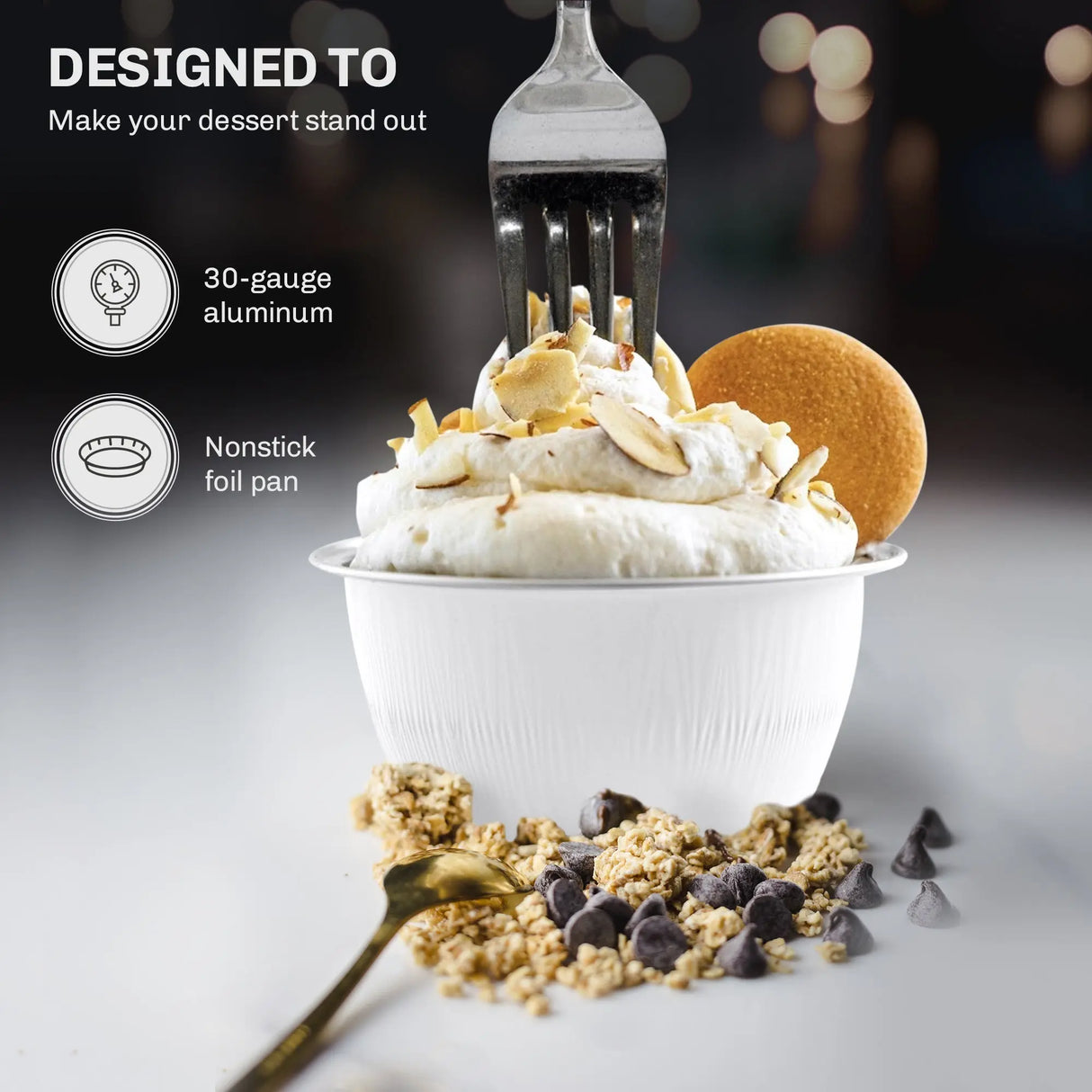 4 oz. Disposable Colored Aluminum Ramekins with Lids Case of 2000- #A50P KitchenDance