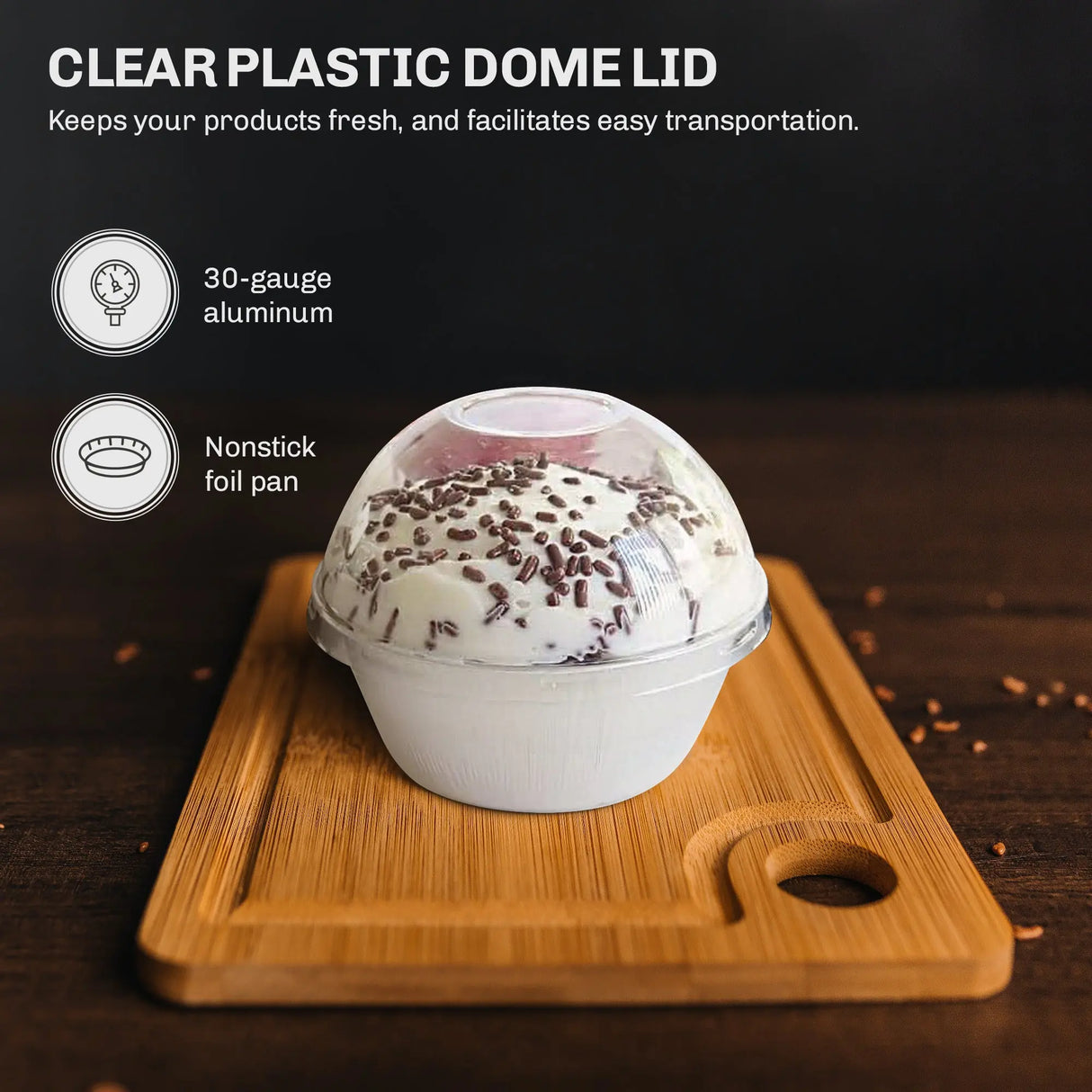 4 oz. Disposable Colored Aluminum Ramekins with Lids Case of 2000- #A50P KitchenDance