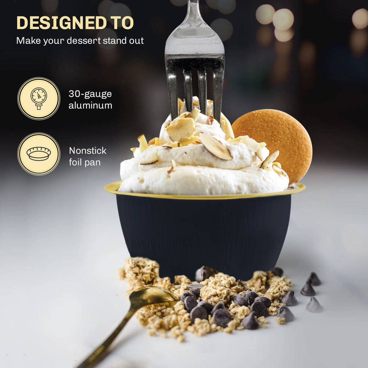 4 oz. Disposable Colored Aluminum Ramekins with Lids Case of 2000- #A50P KitchenDance