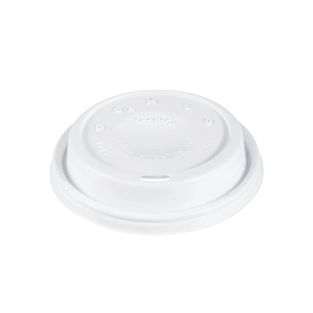Dart 12-24 oz. White HIPS Plastic Cappuccino Lid - Case of 1000 - #16EL Dart Container