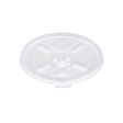 Dart 12-24 oz. Translucent HIPS Plastic Straw-Slotted Lid with Lift n’ Lock – Case of 1000 - #16FTLS Dart Container