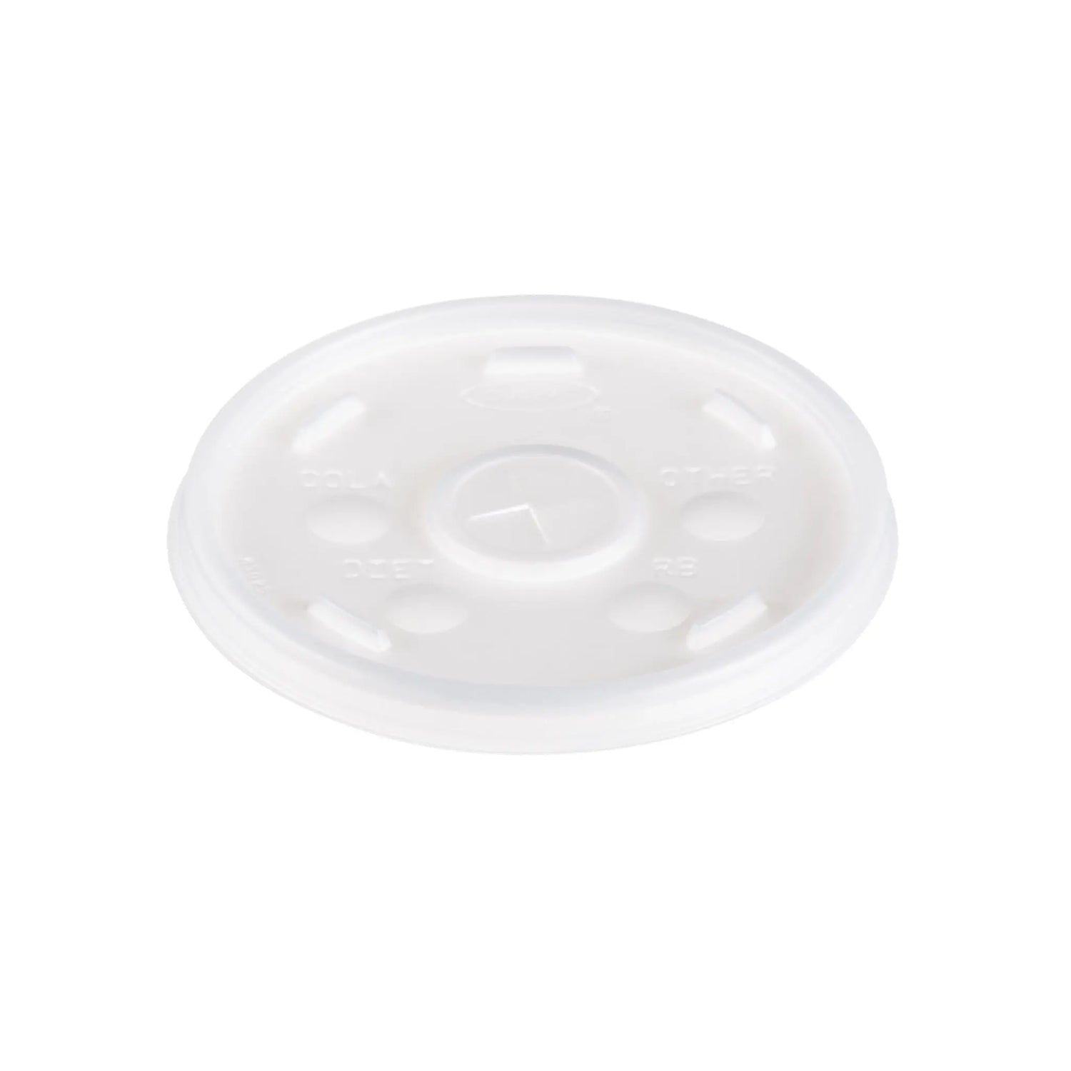 Dart 12-24 oz. Translucent HIPS Plastic Straw-Slotted Lid - Case of 1000 - #16SL Dart Container