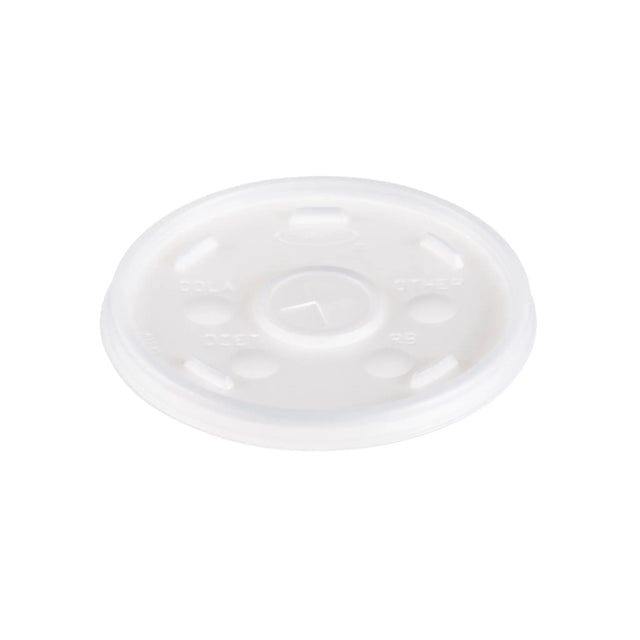 Dart 12-24 oz. Translucent HIPS Plastic Straw-Slotted Lid - Case of 1000 - #16SL Dart Container