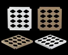 Reversible 1 dozen mini cupcake insert for 10 x 10 boxes - Pack of 100 - #1734 BRP Box shop