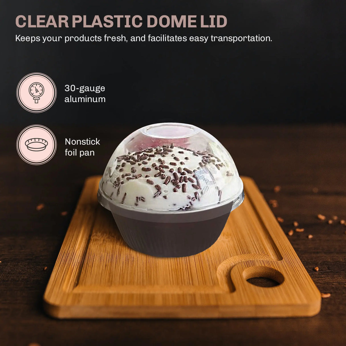 4 oz. Disposable Colored Aluminum Ramekins with Lids Case of 2000- #A50P KitchenDance