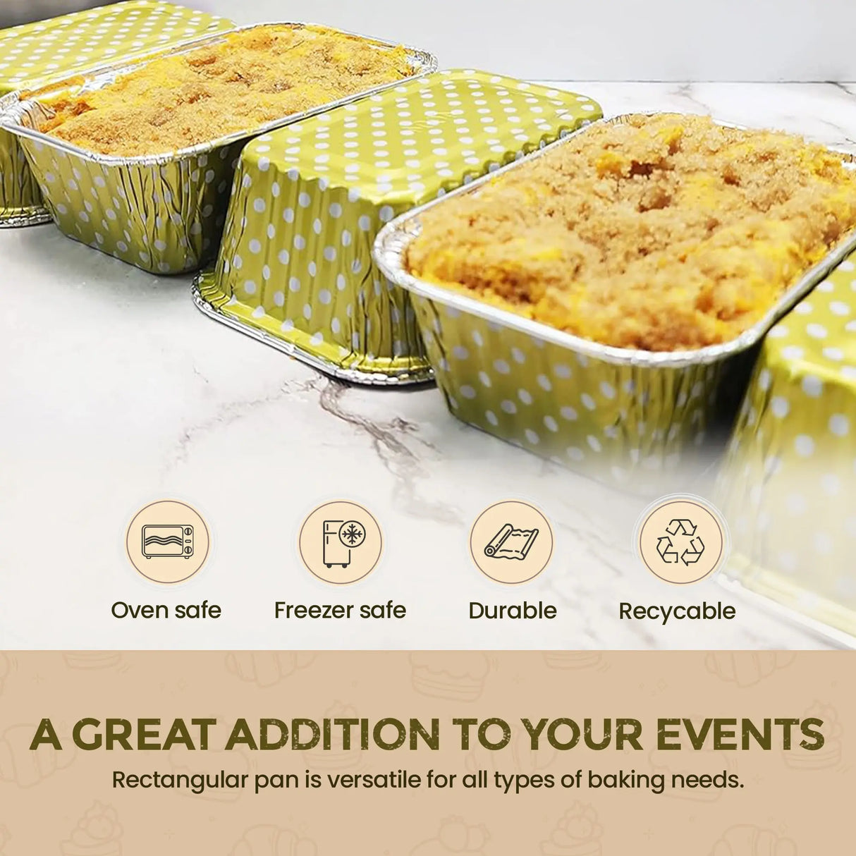 Colored Aluminum Foil 6 Ounce Mini Loaf Pan - Case of 2000  #4004NL KitchenDance