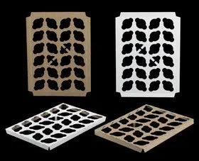 Reversible 2 dozen mini cupcake insert for 14 x 10 boxes - Pack of 100- #1855 BRP Box shop